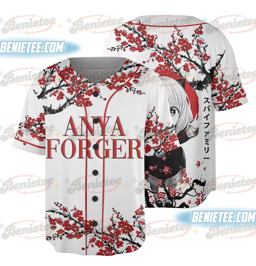 Anya Forger Cherry Blossom Spy X Family Dream Baseball Jersey
