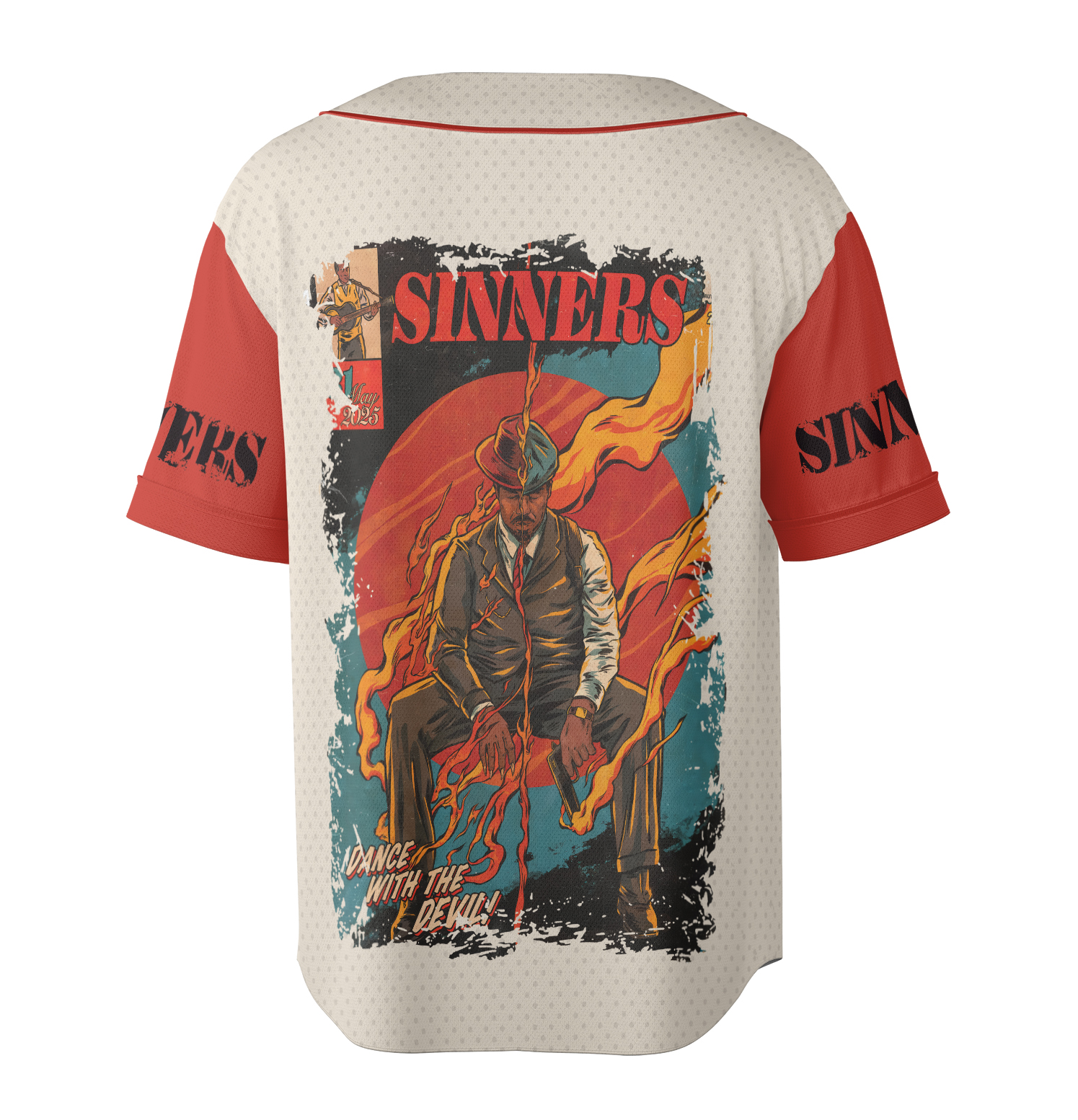 Sinner Movie Jersey, Aesthetic Sinners Horror Movie Vintage Graphic Unisex Heavy Cotton Jersey - Image 4