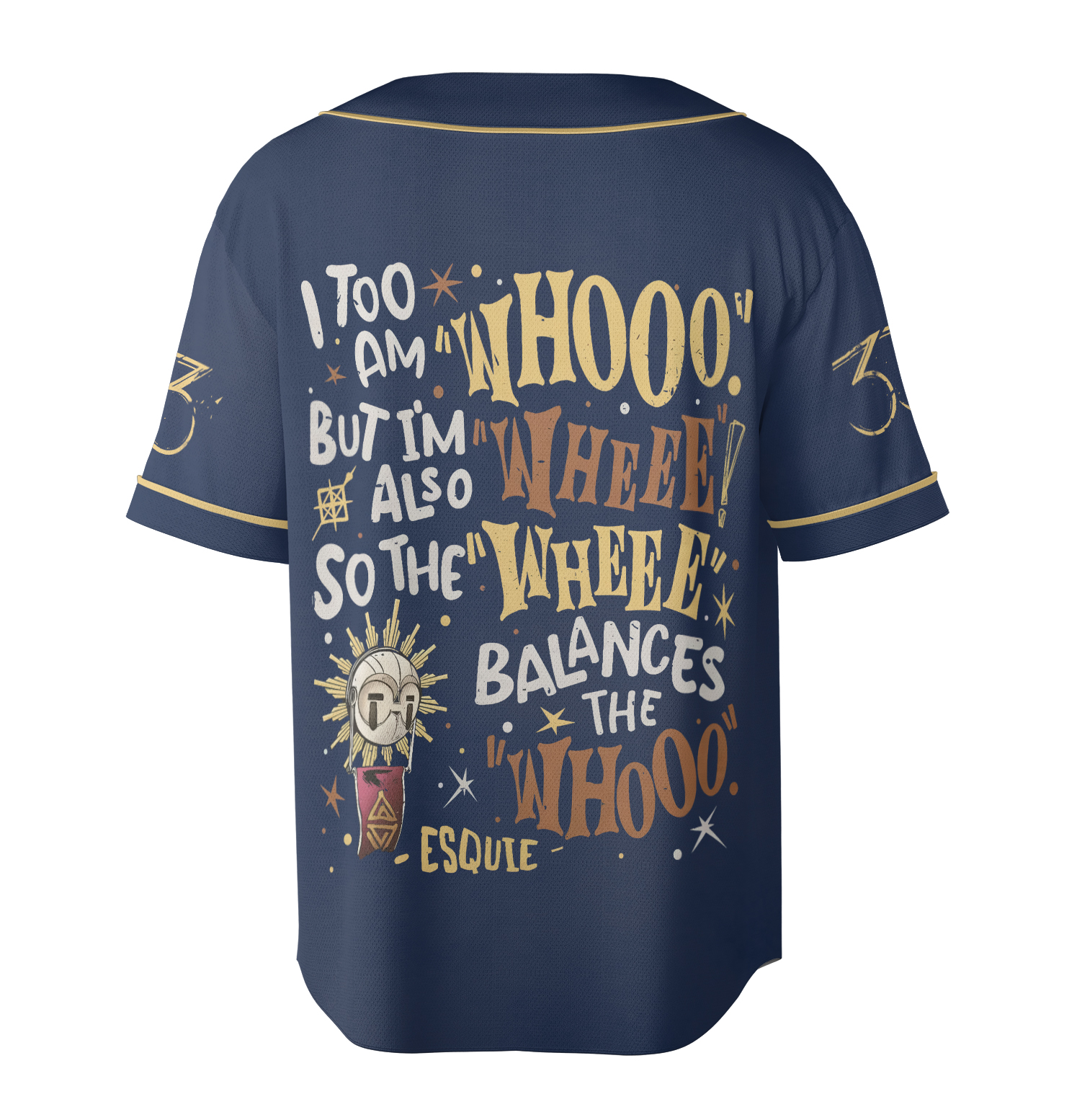 Esquie Clair Obscur Expedition 33 Baseball Jersey, Funny Esquie Jersey, Expedition 33 Shirt, 2 Sided Game Jersey - Image 4