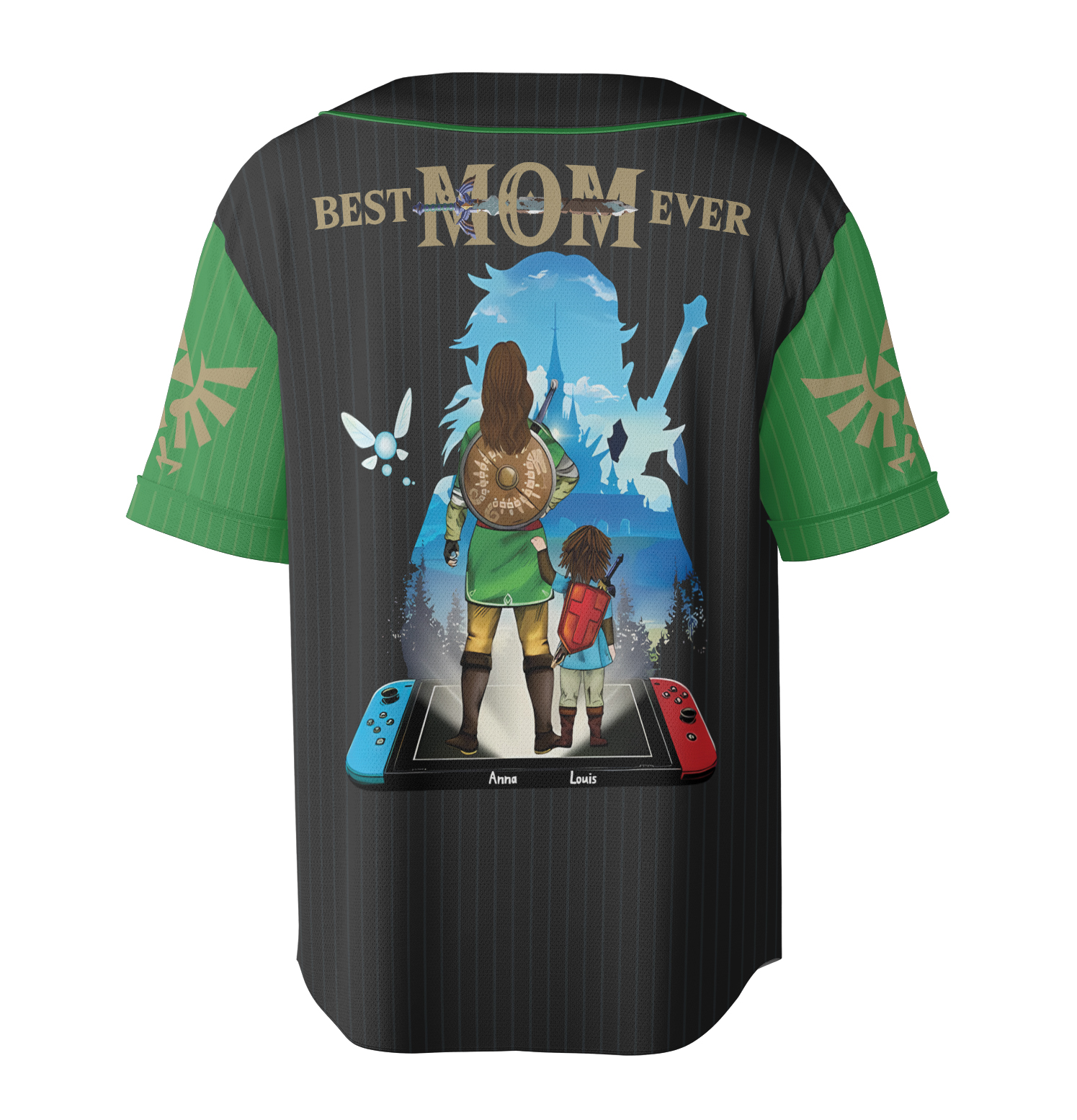 The Legend Of Mom Jersey Shirt, Personalized Zelda Mom Shirt, Best Mom Ever Shirt, Children Of The Wild, Mother's Day Gift - Image 5