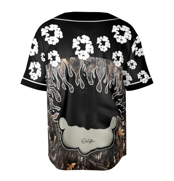 Vintage Big Face With Rich Star Camo Jungle wreath graphics Blokecore Blokette Jerseyfit Baseball Jersey - Image 7