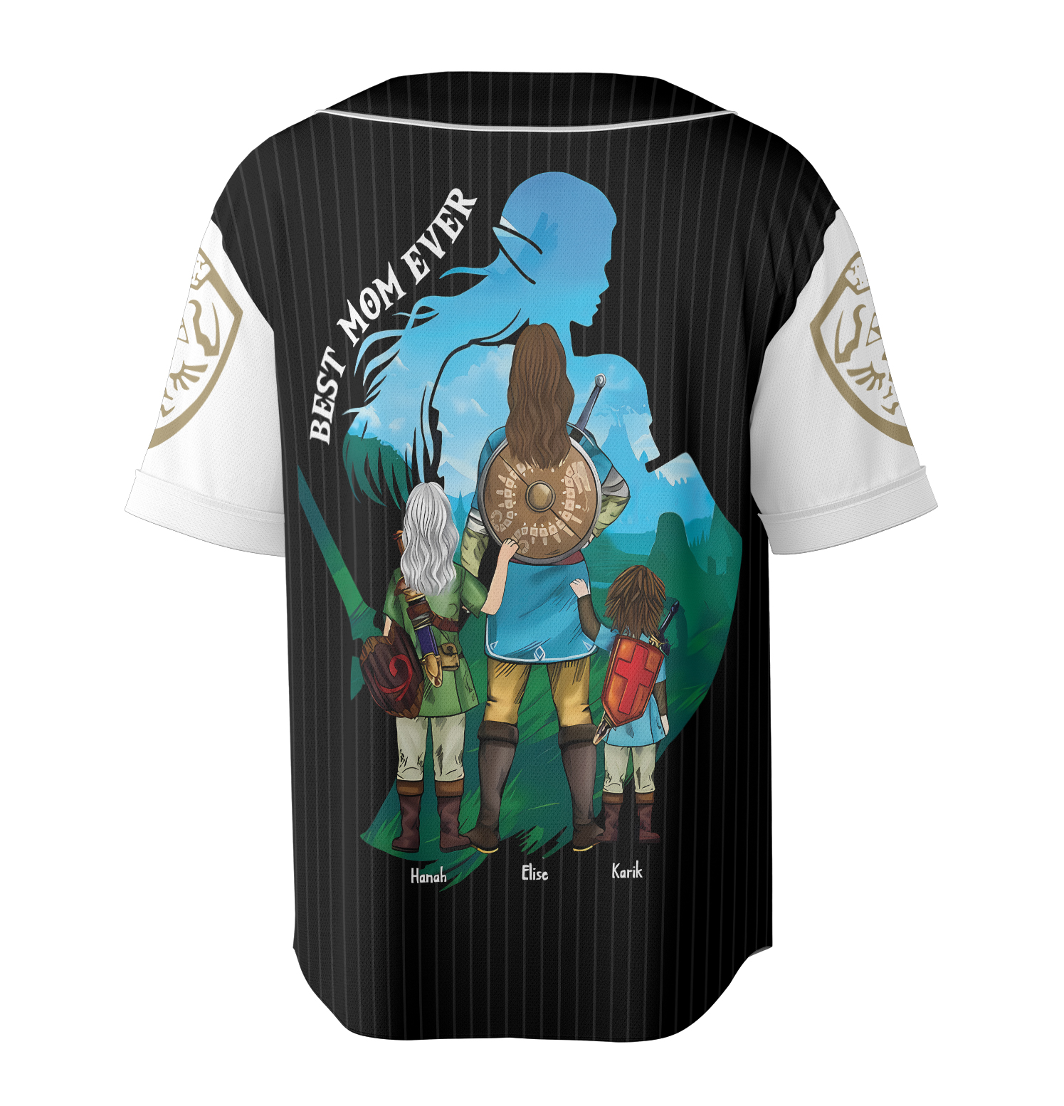 The Legend Of Mom Jersey Shirt, Personalized Zelda Mom Shirt, Best Mom Ever Shirt, Children Of The Wild, Mother's Day Gift - Image 3