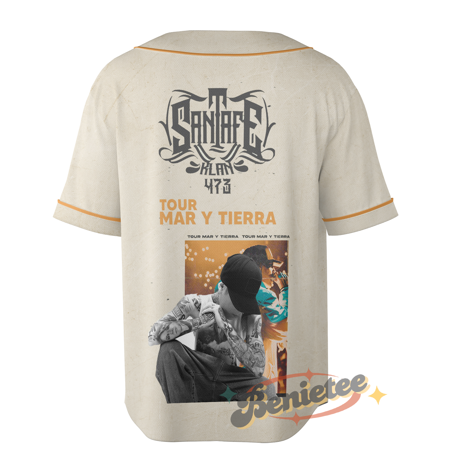 Santa Fe Klan Rap Jersey, Concert Merch Mexico Hip Hop Cumbia Latin Trap Baseball Jersey - Image 5