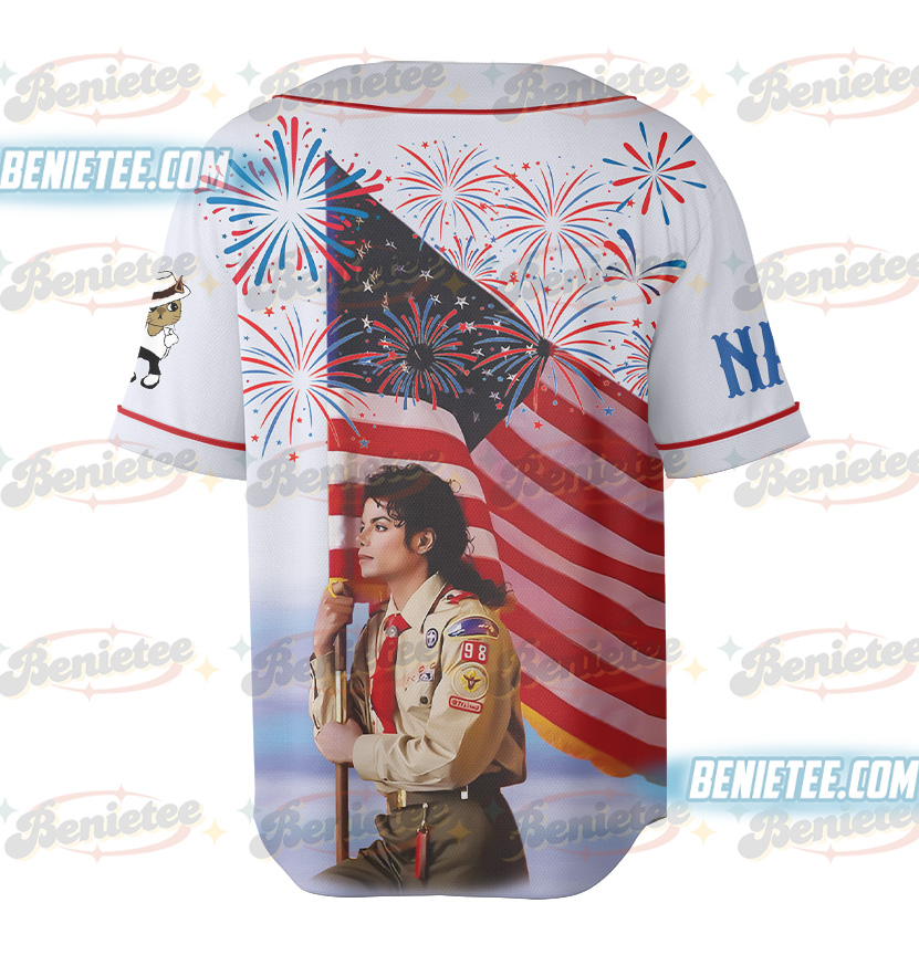 Custom Michael Jackson Independence Day Baseball Jersey Gift for Fans - Image 3
