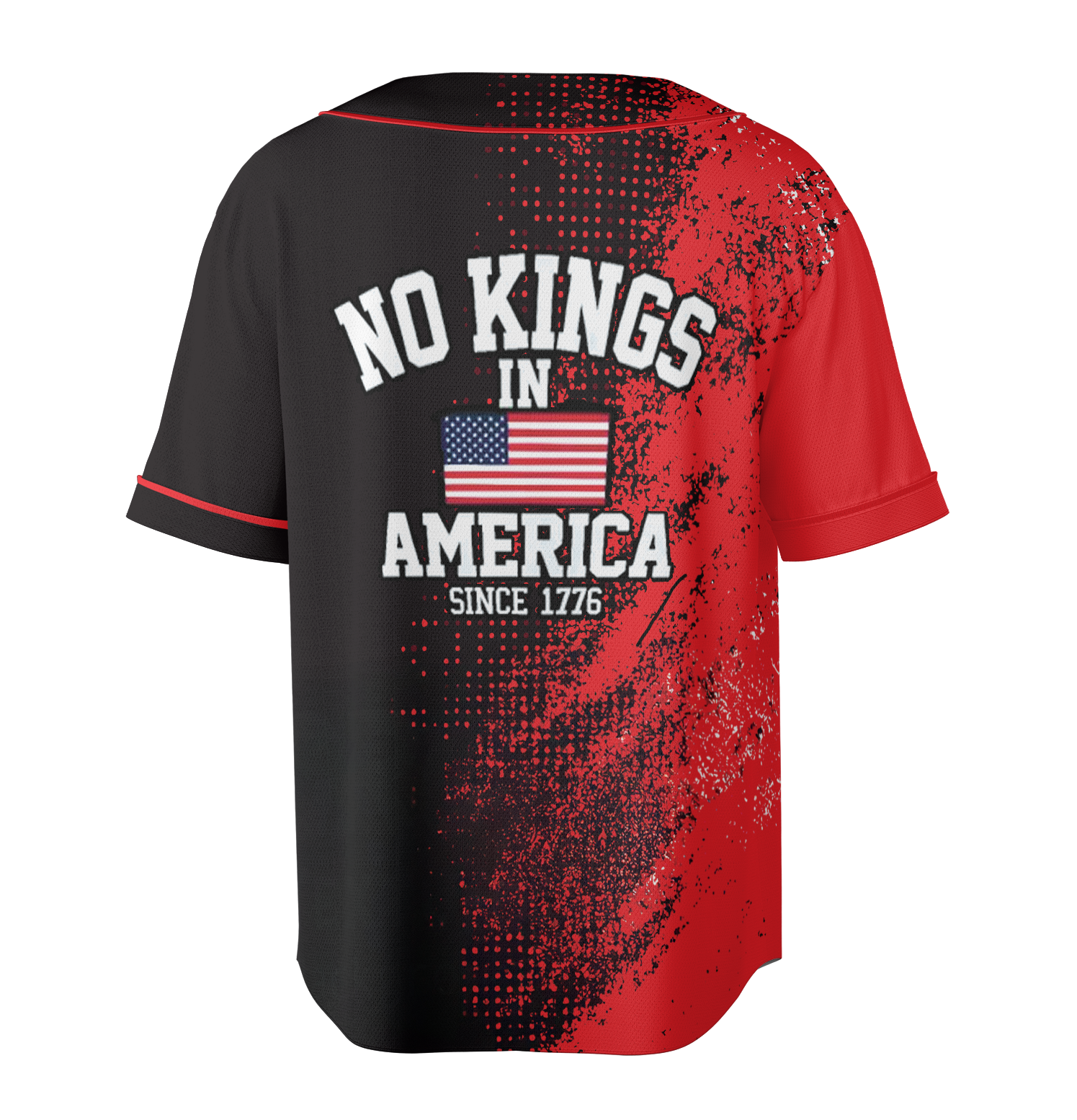 Racing 2025 Season Jersey Anti MAGA Protest No Kings In America Pro Democracy Liberal Political Gift Fourth Of July Shirt Loose-Fitting Unisex All-Over Print Design - Image 4