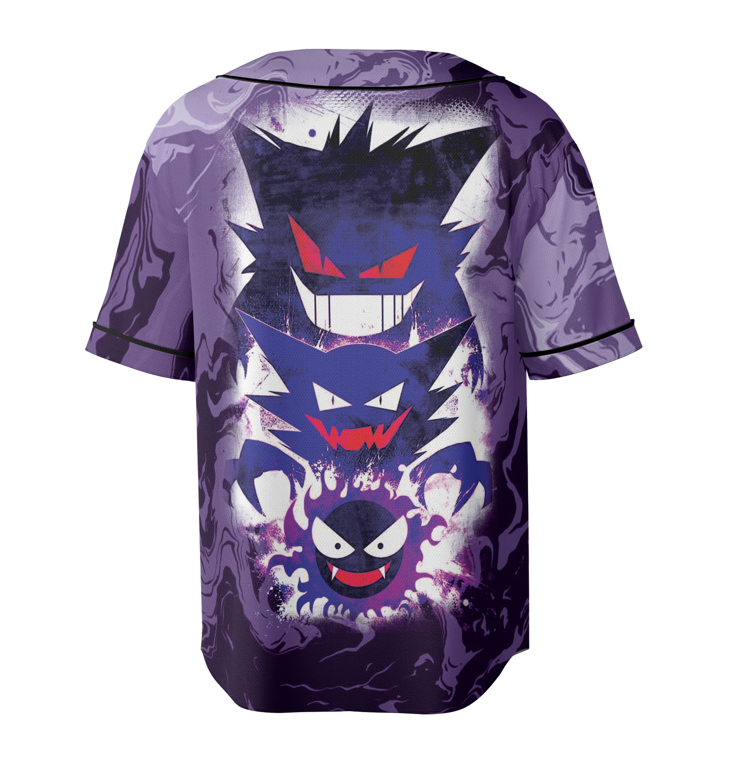 Trippy Ghostly Evolution Ghastly Haunter Gengar Anime Jersey - Image 4