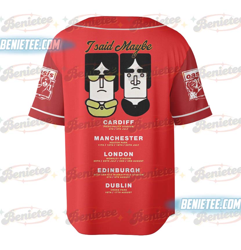 Oasis Reunion Concert 2025 Oasis 2025 Tour Baseball Jersey - Image 3