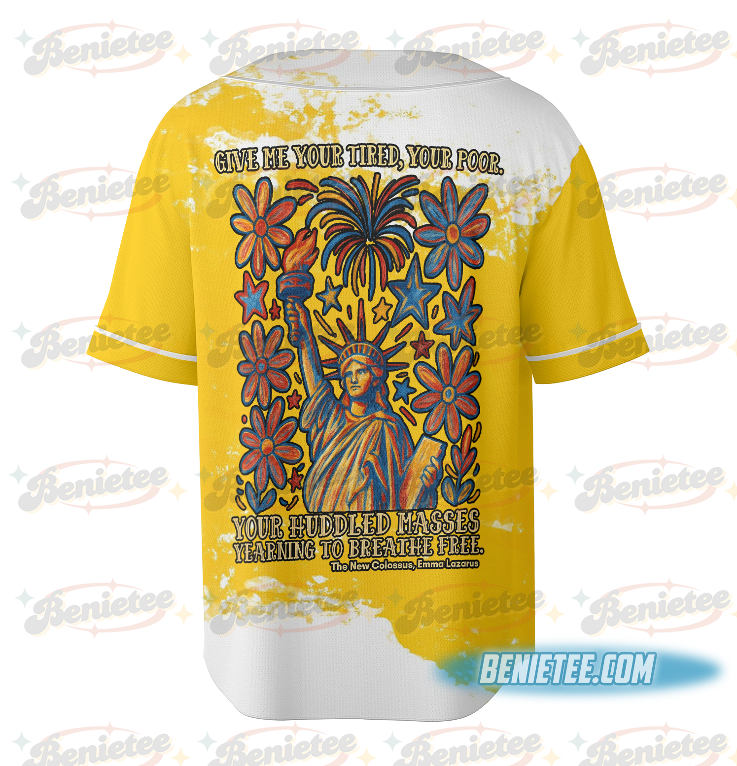 Statue of Liberty Jersey, With Liberty and Justice For All Size, Patriotic 4th of July Tee, Independence Day Freedom USA America jersey - Image 5