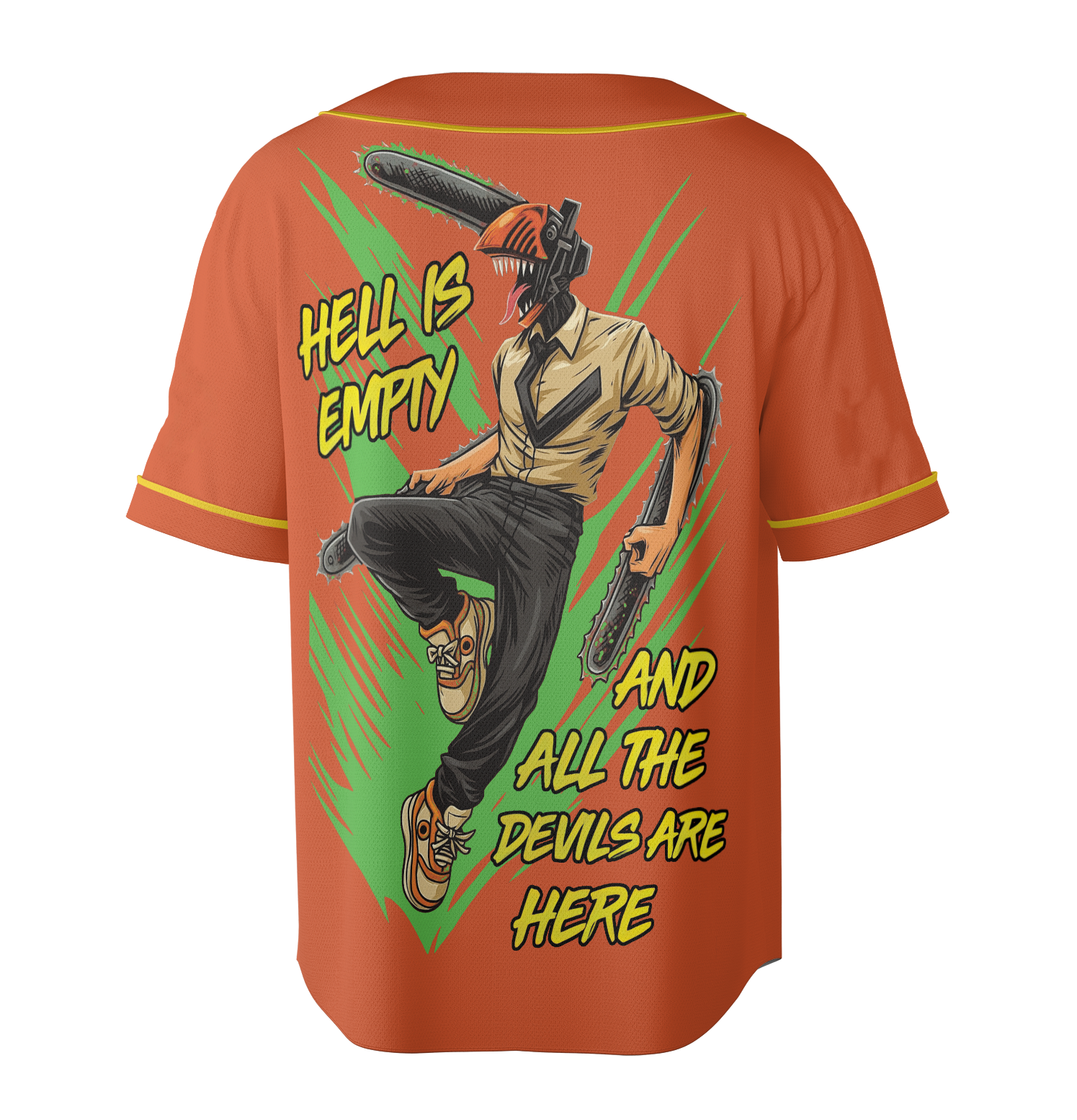 Chainsaw Man Baseball Jersey, Anime Jersey, Cool Anime - Image 4