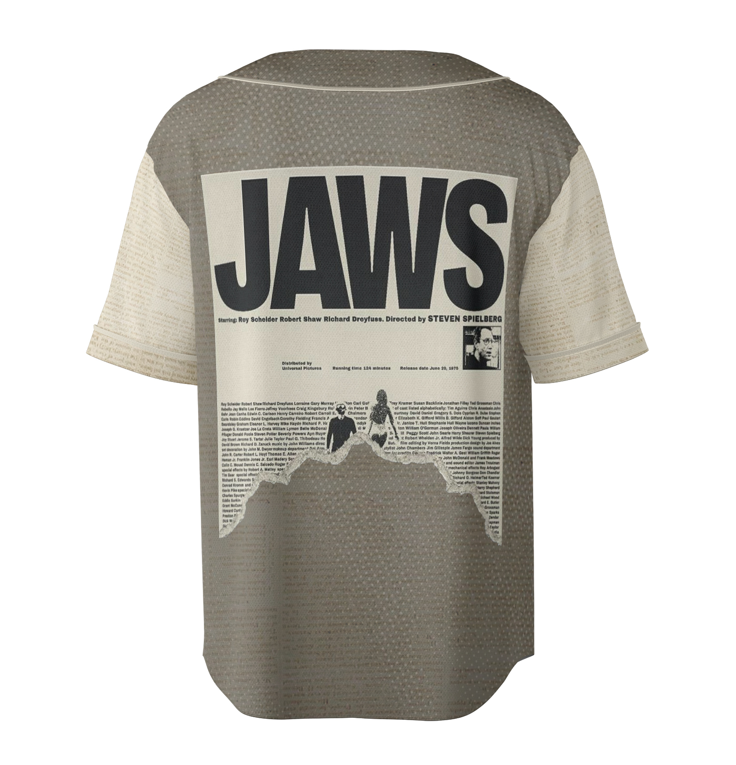Unisex, Jaws Movie Jersey - Jaws, movie Jersey, 90s movie Baseball Jersey, retro movie, Jaws Jersey - Image 4