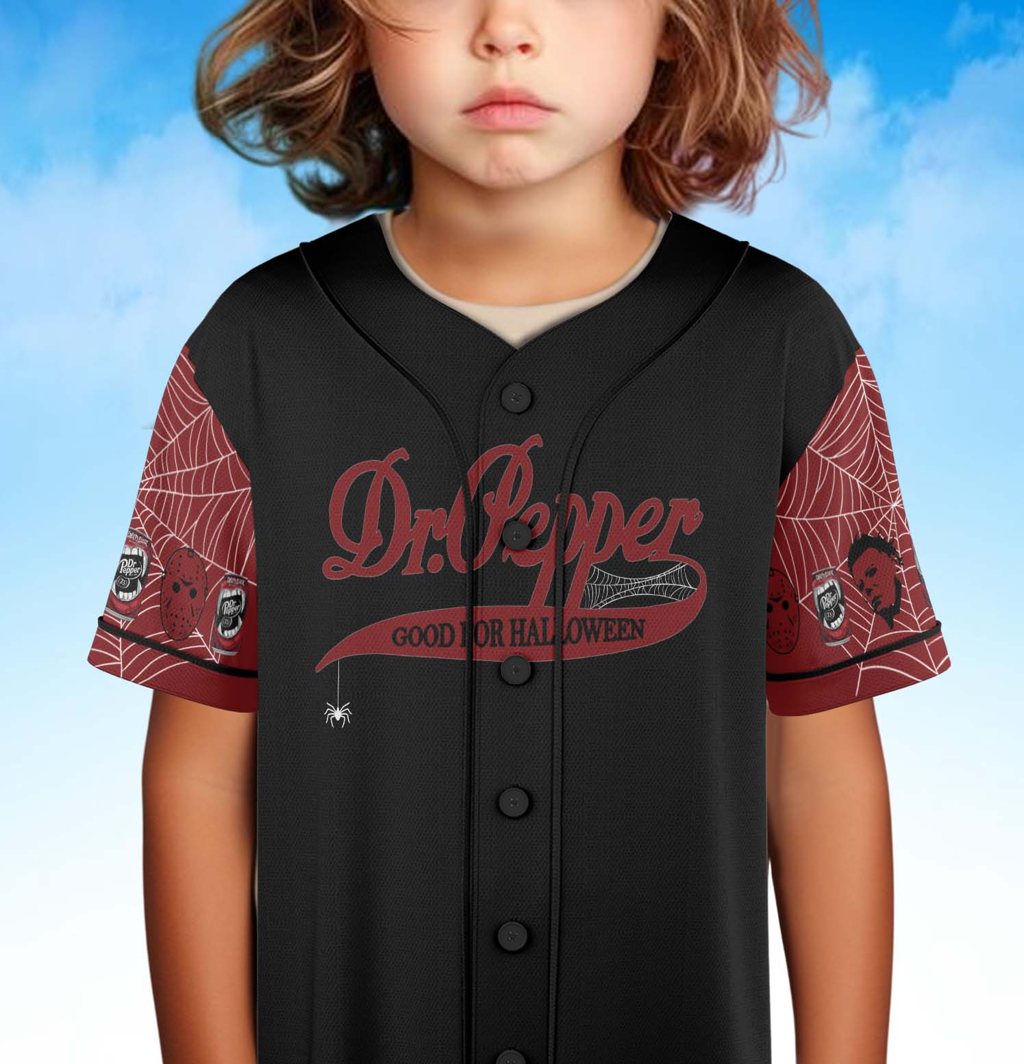 Halloween Horror Characters Jersey, 2025 Halloween, Horror Movie Halloween Sublimation, Scary Movie Shirt, Horror Jersey, Funny Halloween Baseball Jersey - Image 5