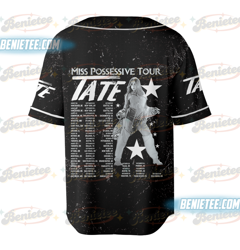 Tate McRae 2025 Concert Tee, Miss Possessive Tour 2025, Tate McRae Fan Gift Jersey, Tate McRae Merch, Tate McRae Graphic Baseball Jersey - Image 3