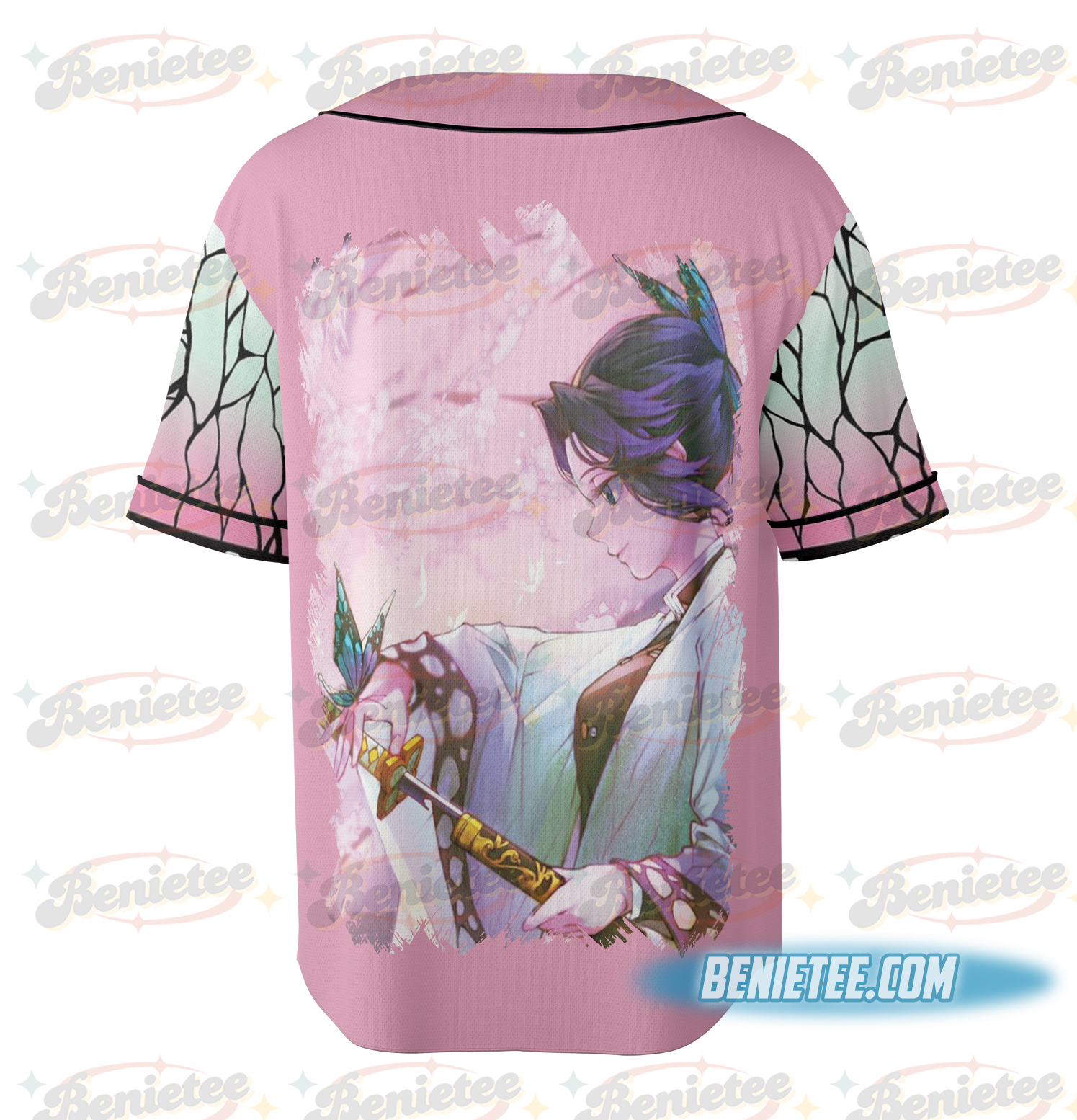 Demonslayer Shinobu Cherryblossom Battle Baseball Jersey - Image 4