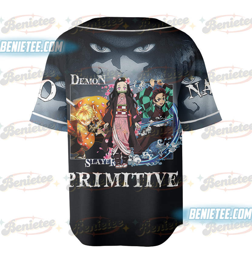 Demon Slayder Don’t Ever Give Up Personalized Baseball Jersey - Image 3