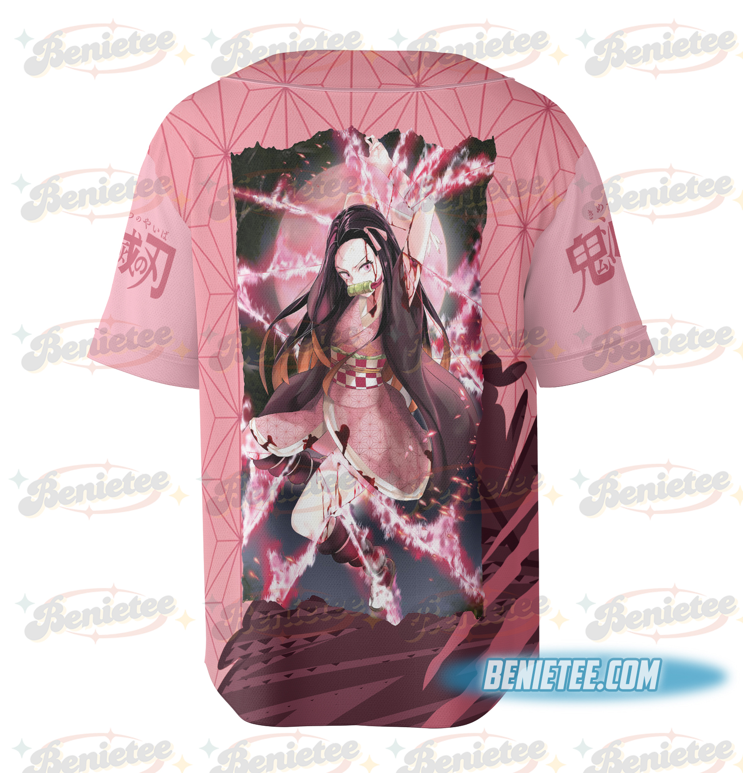 Nezuko Kamado Demon Baseball Jersey - Demon Slayer Jersey - Image 4
