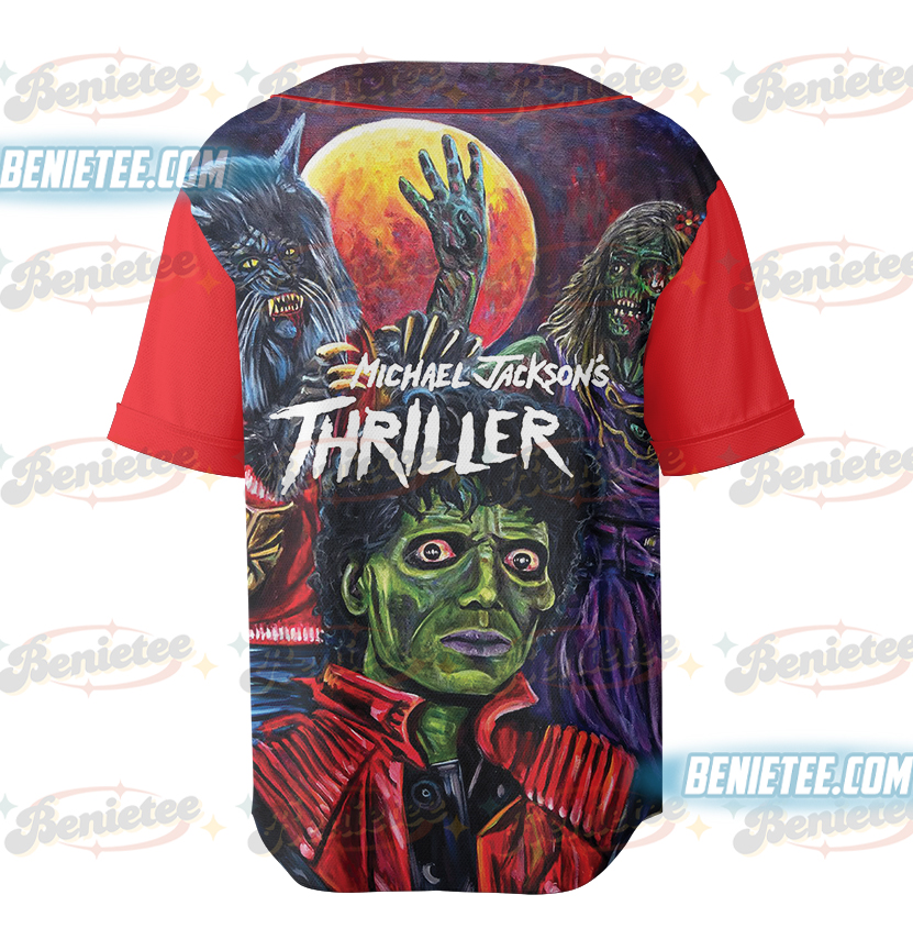 Michael Jackson Thriller Can Not Resist The Evil Baseball Jersey - Image 3