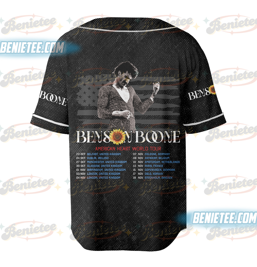Benson Boone Vintage Shirt, Tour Album 2025 Concert Gift Unisex Baseball Jersey - Image 3