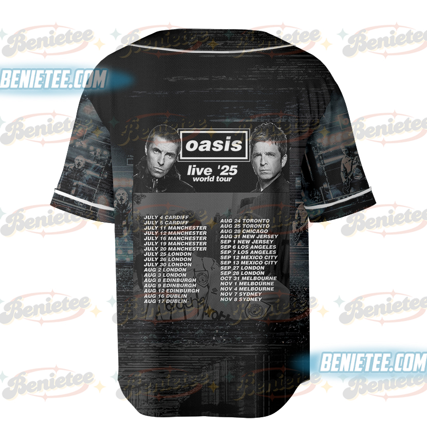 Oasis - World Tour 2025 3D Baseball Jersey - Image 3