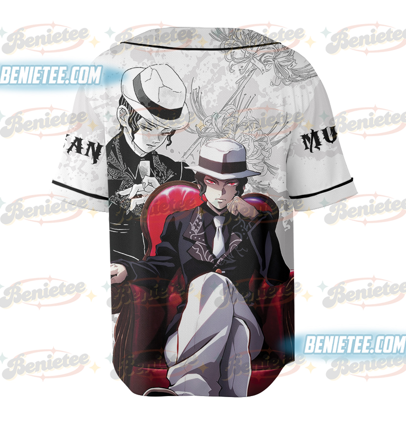 Muzan Kibutsuji Baseball Jersey, Demon Slayer - Image 3