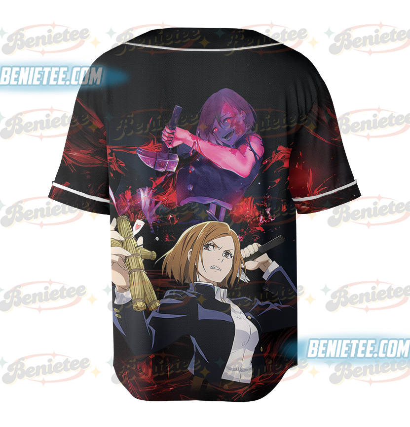 Jujutsu Kaisen Nobara Kugisaki Jersey Gojo Anime Manga Graphic Baseball Jersey - Image 3