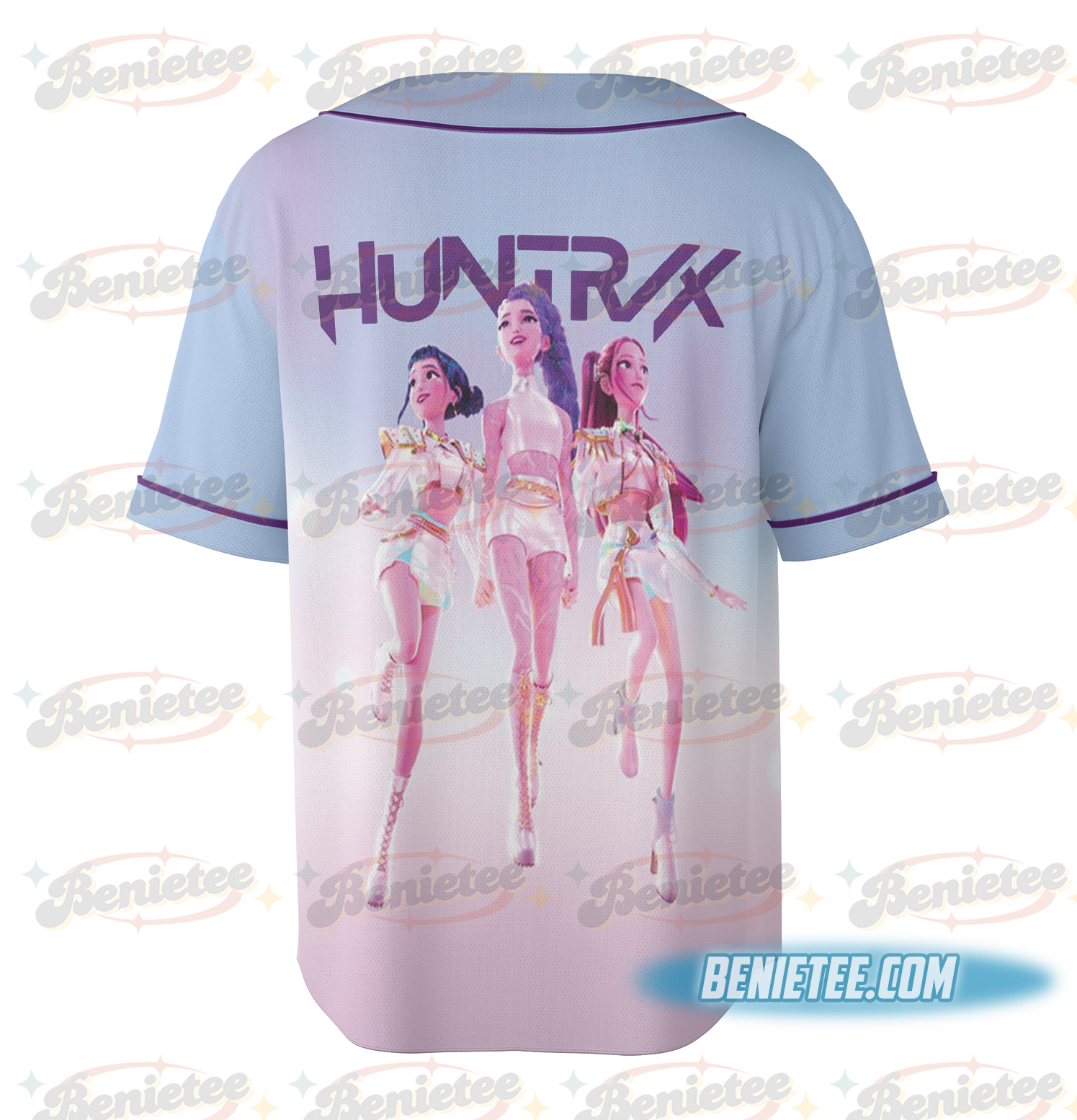 Huntrix Girl Kpop Demo Movie Vintage Shirt, Kpop Demon Hunters Baseball Jersey - Image 4