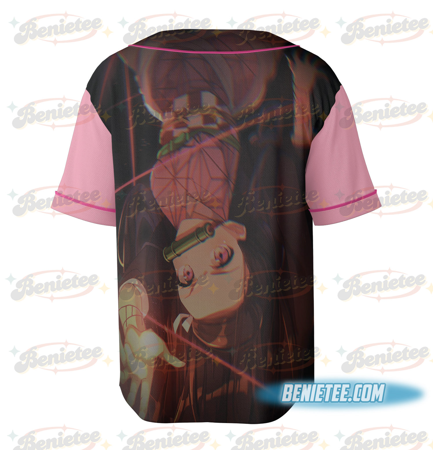 Demon Slayer Anime Jersey, Anime Manga Washed , Kamado Nezuko Baseball Jersey, Cute Anime - Image 4
