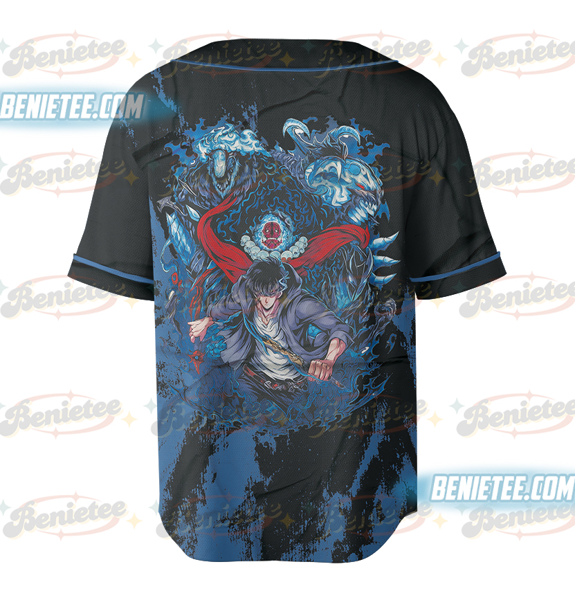 Sung Jinwoo Vintage Anime Shirt – Solo Leveling Tee for Fans, Anime Jersey - Image 3