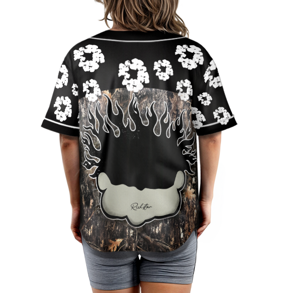 Vintage Big Face With Rich Star Camo Jungle wreath graphics Blokecore Blokette Jerseyfit Baseball Jersey - Image 5