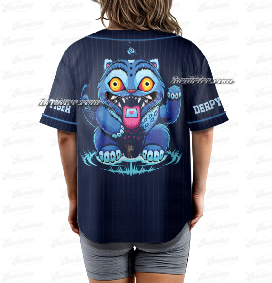 Kpop Derpy The Tiger Jersey, Demon Hunters Baseball Jersey, Kpop Demon Merch, The Tiger and The BirdShirt - Image 5