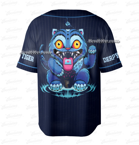 Kpop Derpy The Tiger Jersey, Demon Hunters Baseball Jersey, Kpop Demon Merch, The Tiger and The BirdShirt - Image 7