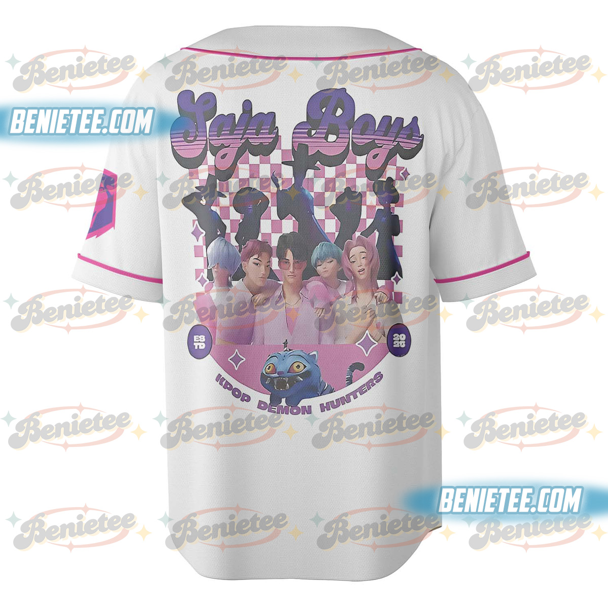 Kpop Demon Hunter Saja Boys Baseball Jersey - Image 4