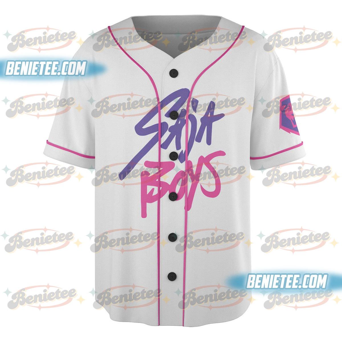 Kpop Demon Hunter Saja Boys Baseball Jersey - Image 3