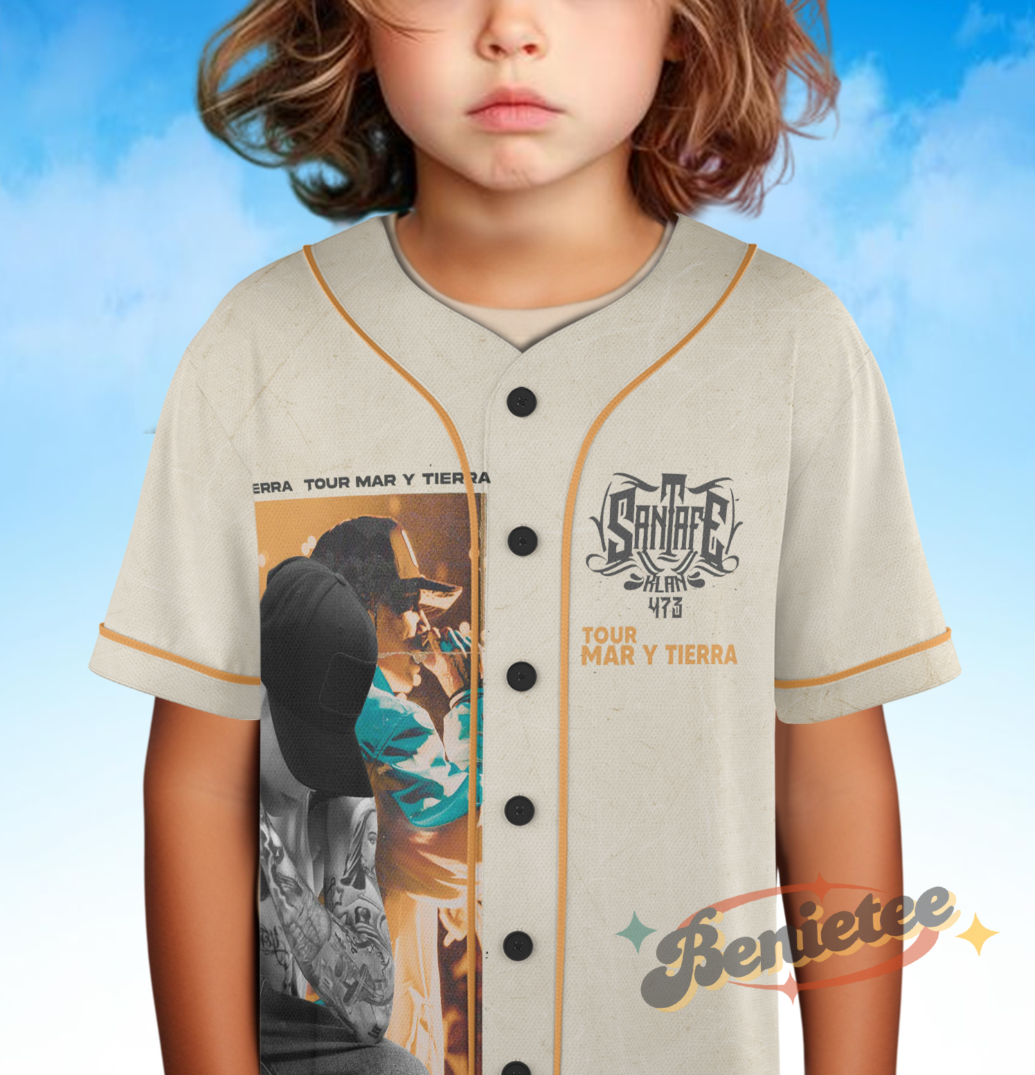 Santa Fe Klan Rap Jersey, Concert Merch Mexico Hip Hop Cumbia Latin Trap Baseball Jersey - Image 6