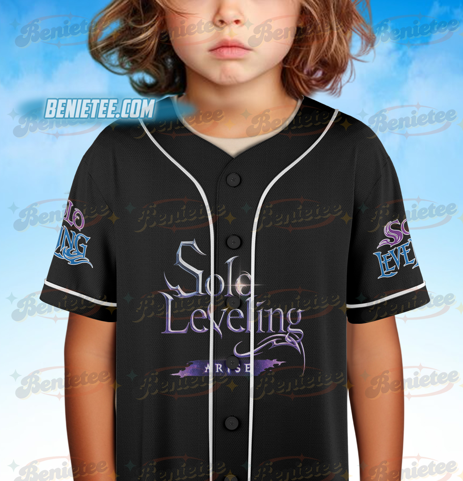 Oversized Acid Washed Anime Jersey, Heavyweight Unisex Streetwear Baseball Jersey, Solo Level Style Gym Shirt, Cool Anime Fan Gift Tee - Image 6