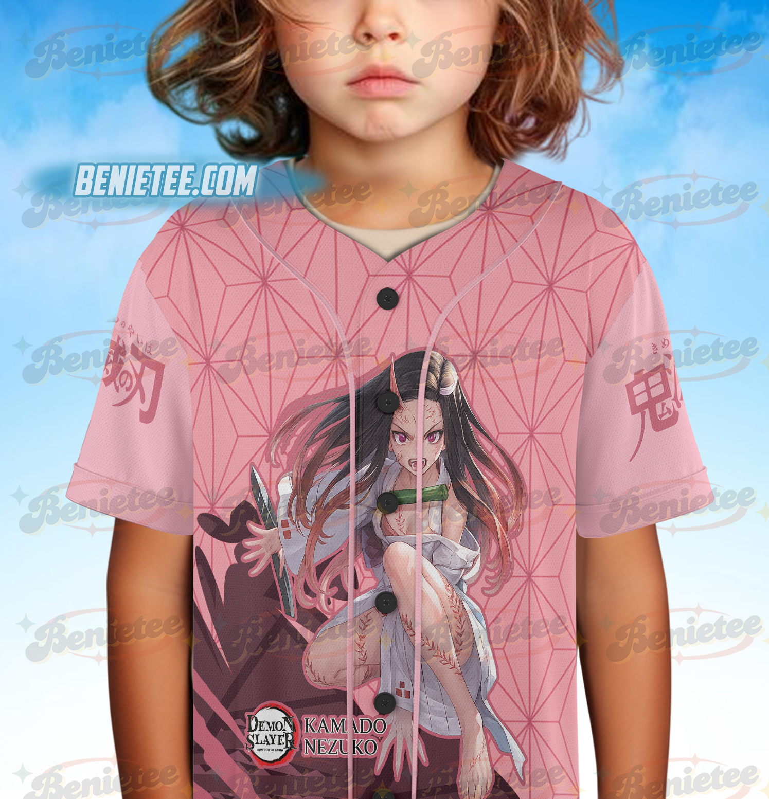 Nezuko Kamado Demon Baseball Jersey - Demon Slayer Jersey - Image 5