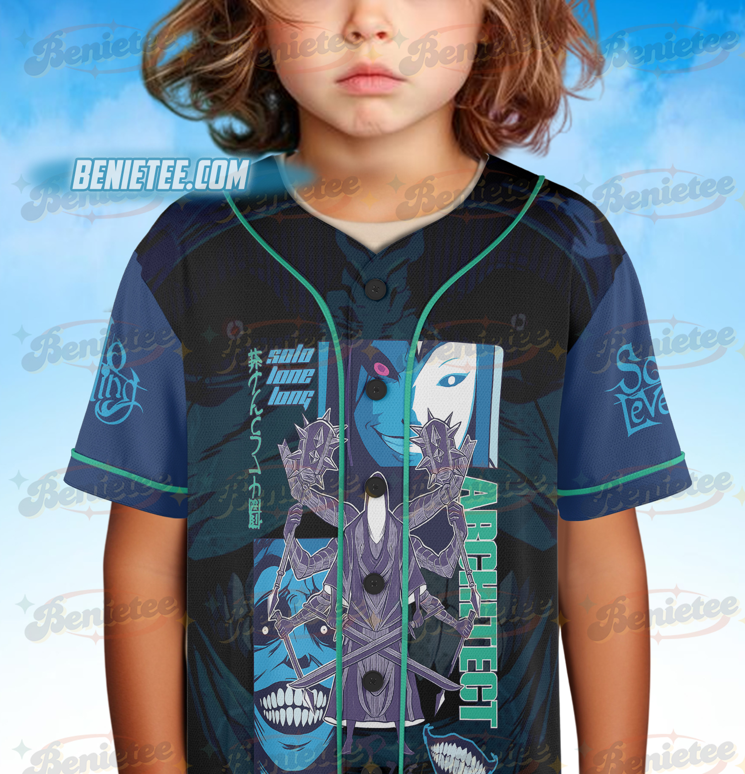 Statue of God Solo Leveling Streetwear Baseball Jersey - Image 5