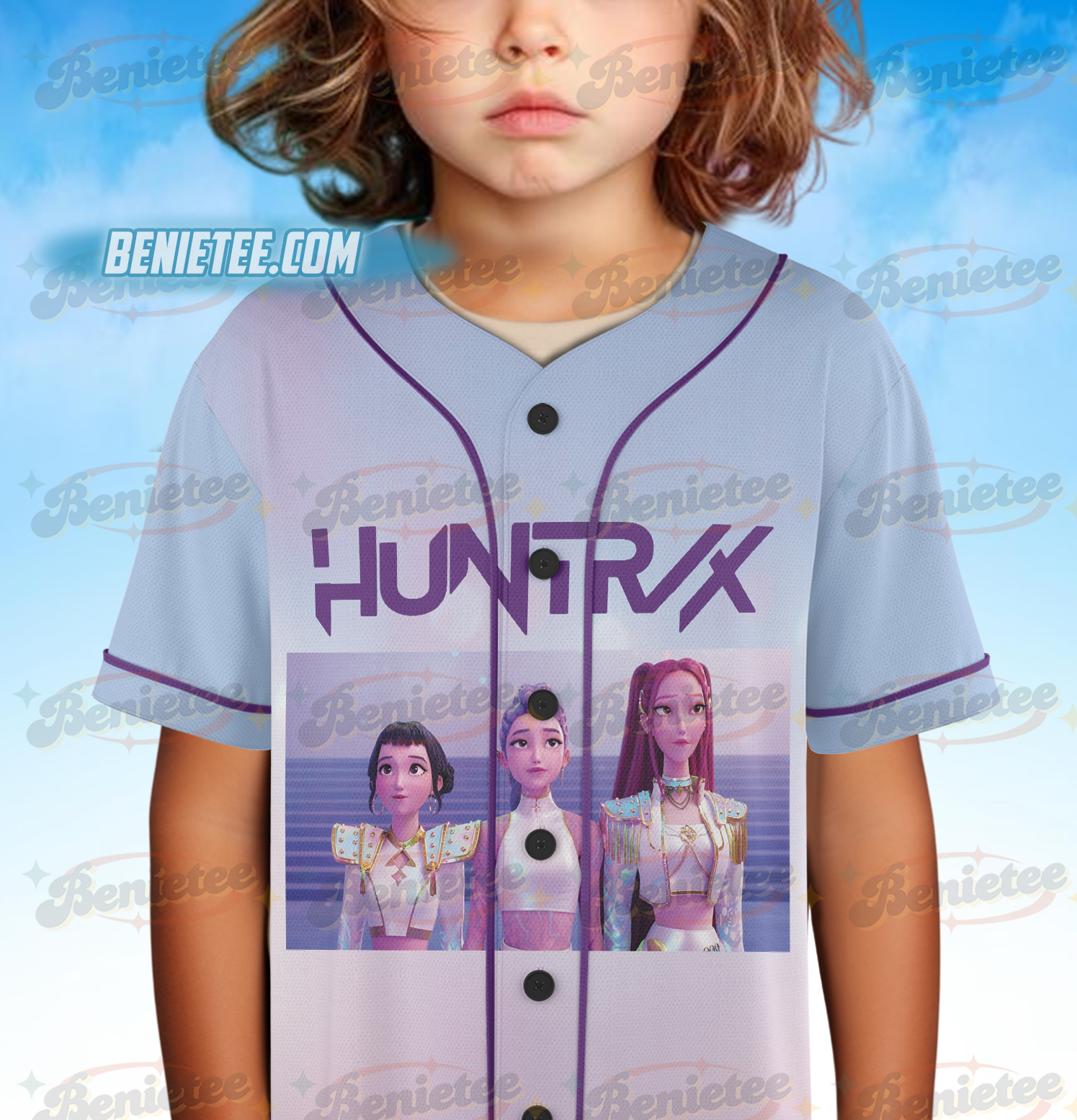 Huntrix Girl Kpop Demo Movie Vintage Shirt, Kpop Demon Hunters Baseball Jersey - Image 5