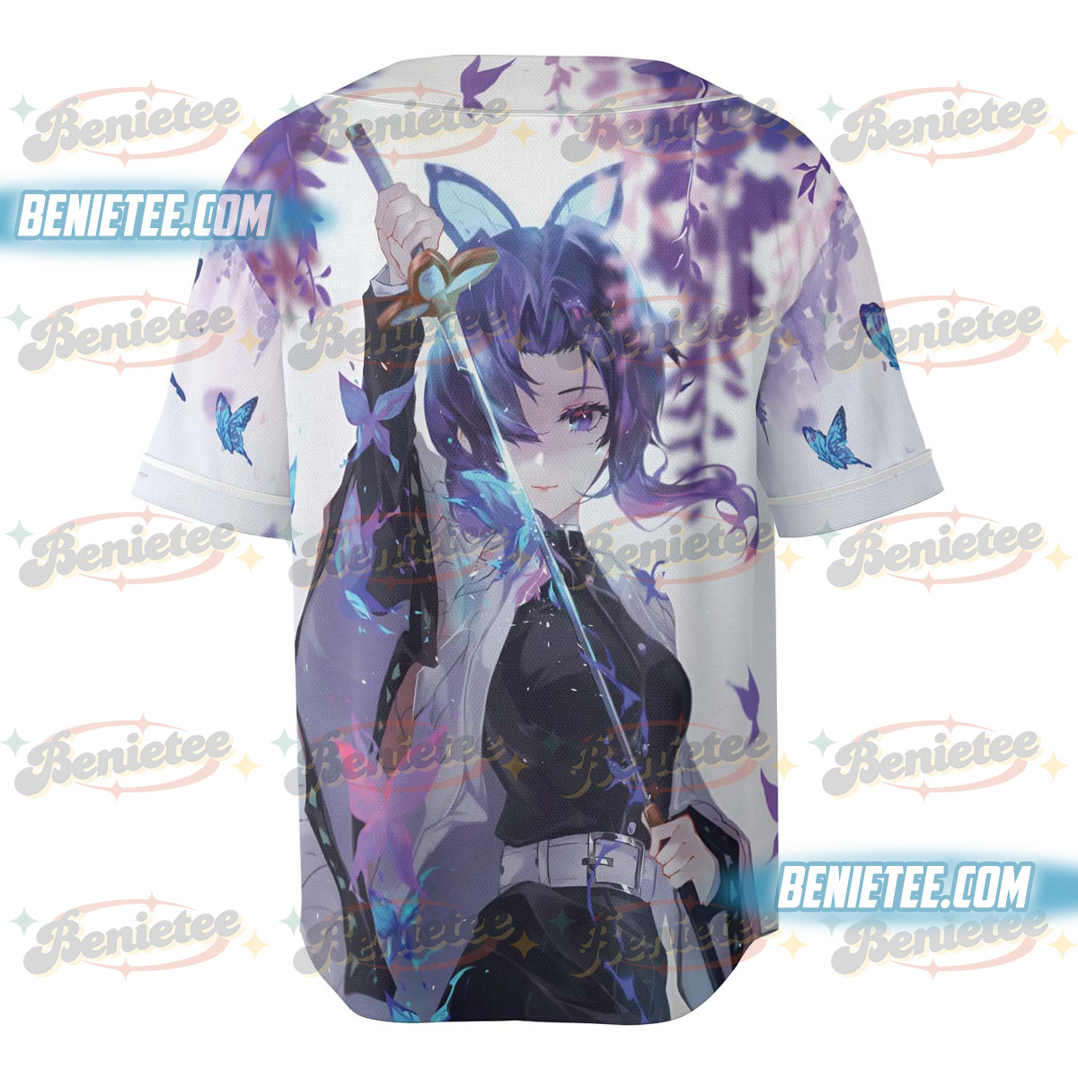 Toyo Cosplay Demon Slayer Kochou Shinobu Jersey Men Women 3D Baseball Jersey - Image 4