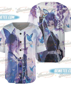 Toyo Cosplay Demon Slayer Kochou Shinobu Jersey Men Women 3D Baseball Jersey