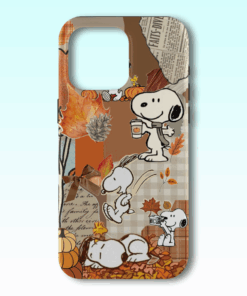 Snoopy Phone Case, Autumn Snoopy Case, Halloween Snoopy Phone Case