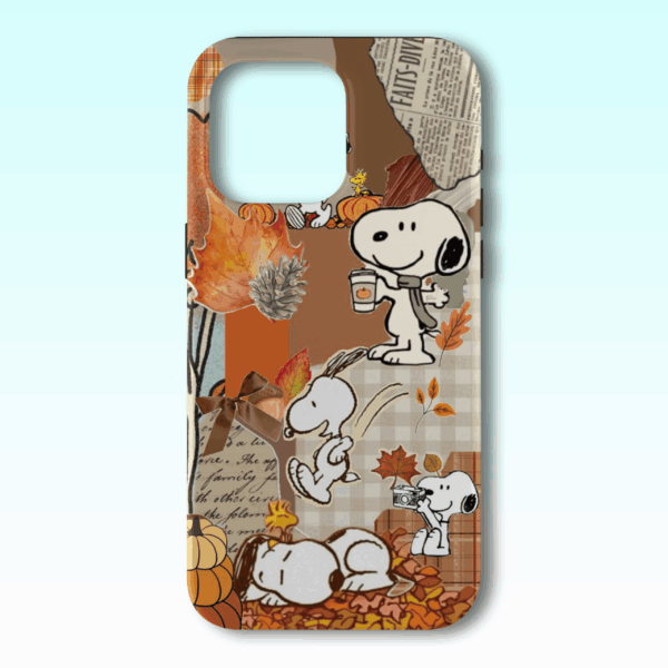 Snoopy Phone Case, Autumn Snoopy Case, Halloween Snoopy Phone Case
