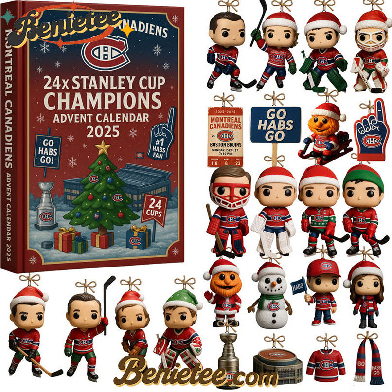 Montreal Canadiens Advent Calendar 2025, Christmas Countdown Advent Calendar Gift Box with 24 Acrylic Ornaments - Image 2