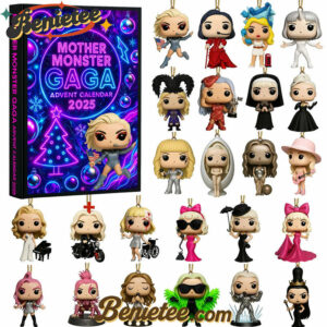 Mother Monster Gaga Advent Calendar 2025, Christmas Countdown Advent Calendar Gift Box with 24 Acrylic Ornaments