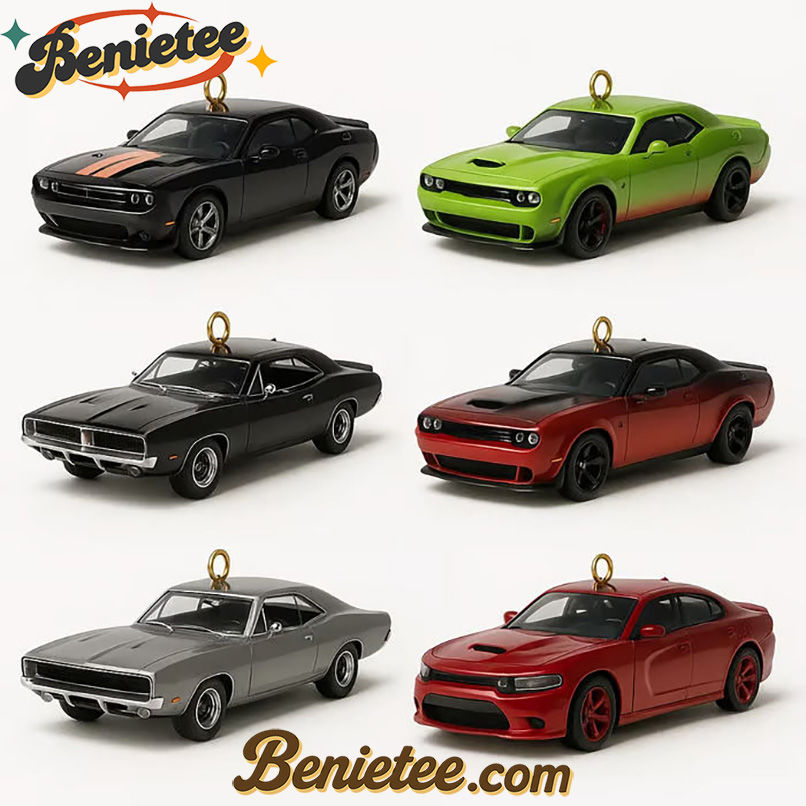 Muscle Car Advent Calendar 2025, Christmas Countdown Advent Calendar Gift Box with 24 Acrylic Ornaments - Image 2