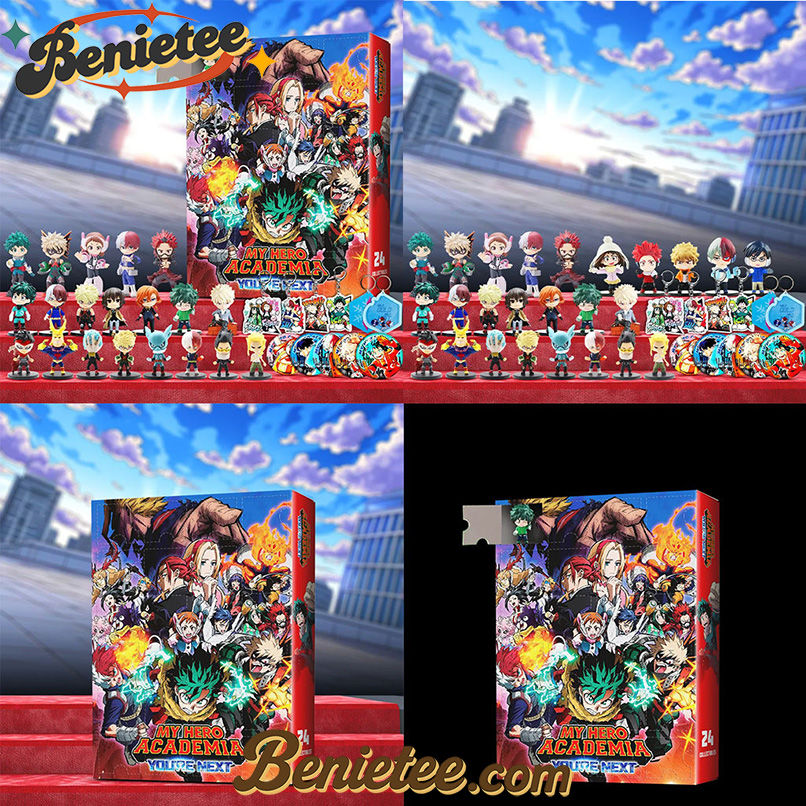 My Hero Academia Advent Calendar 2025, Christmas Countdown Advent Calendar Gift Box with 24 Acrylic Ornaments