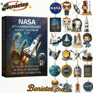 NASA Advent Calendar, Christmas Countdown Advent Calendar Gift Box with 24 Acrylic Ornaments