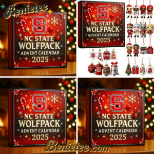 NC State Wolfpack Advent Calendar 2025, Christmas Countdown Advent Calendar Gift Box with 24 Acrylic Ornaments