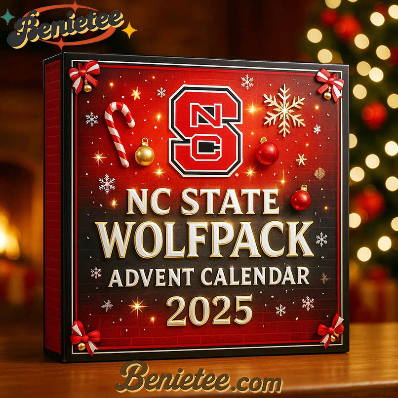 NC State Wolfpack Advent Calendar 2025, Christmas Countdown Advent Calendar Gift Box with 24 Acrylic Ornaments - Image 2