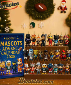 NFL Mascots Advent Calendar 2025 Christmas Gift, Christmas Idea, Christmas Countdown Advent Calendar Gift Box with 24 Acrylic Ornaments