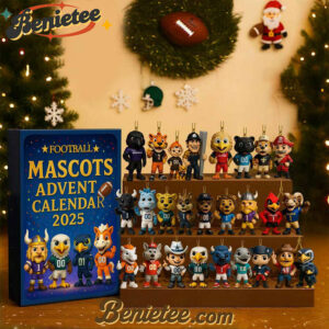 NFL Mascots Advent Calendar 2025 Christmas Gift, Christmas Idea, Christmas Countdown Advent Calendar Gift Box with 24 Acrylic Ornaments